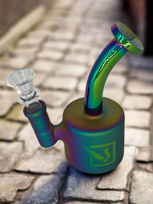Iridescent Rainbow & Pearlescent Purple Dab Rig/Water Bong