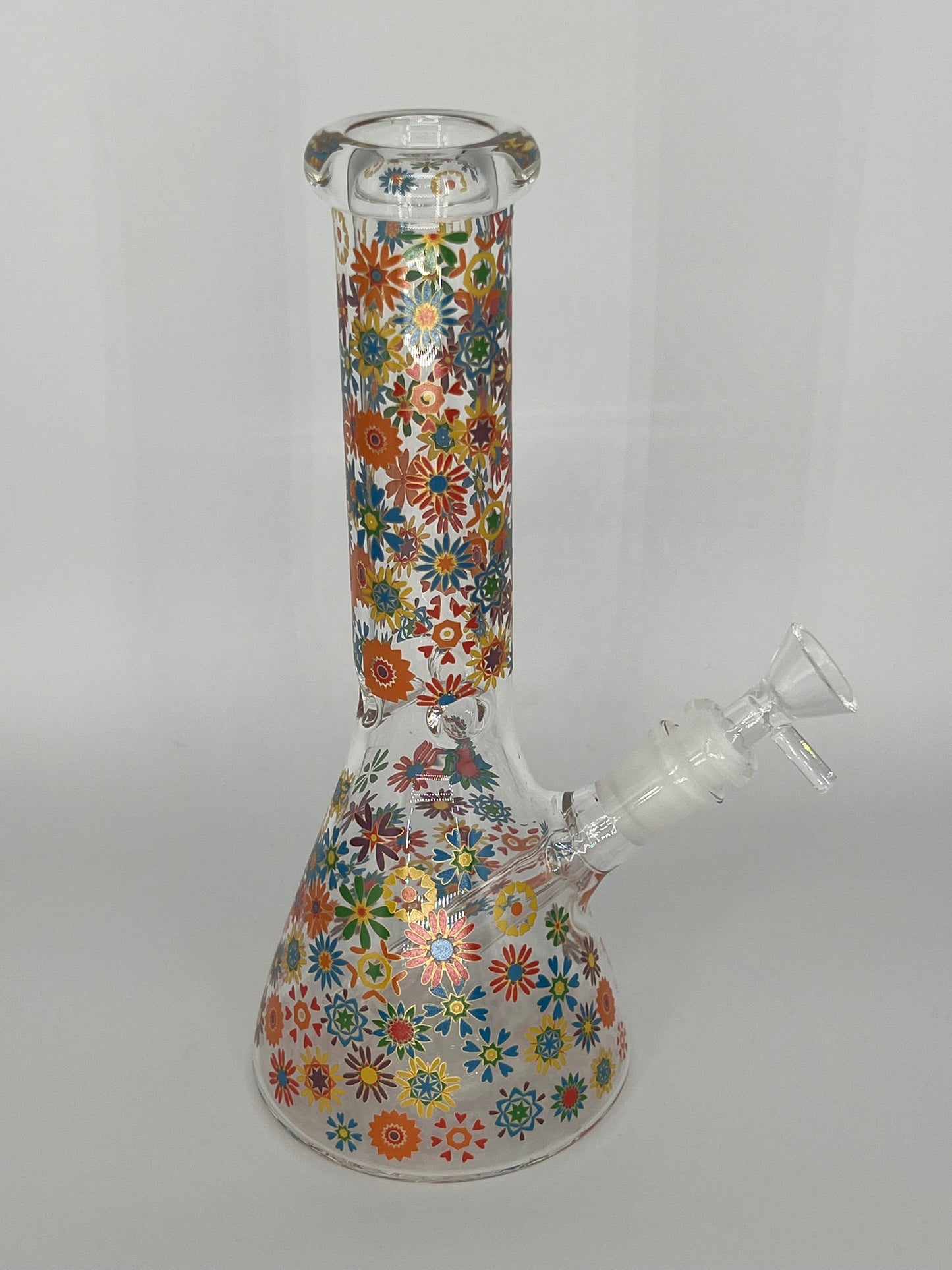 Flower Decal Beaker Bong