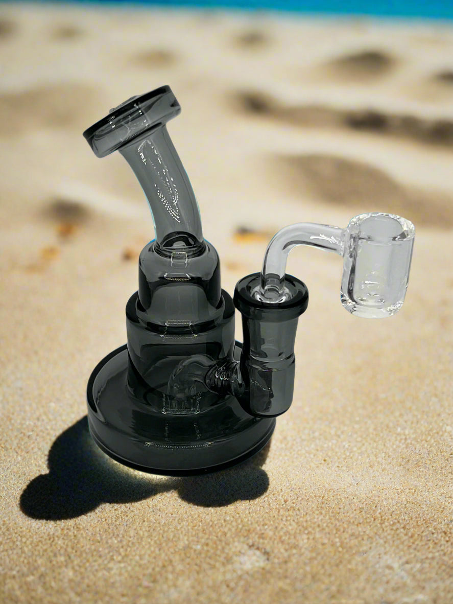 5.4-Inch Mini Dab Rig with Quartz Banger & Insert Perc