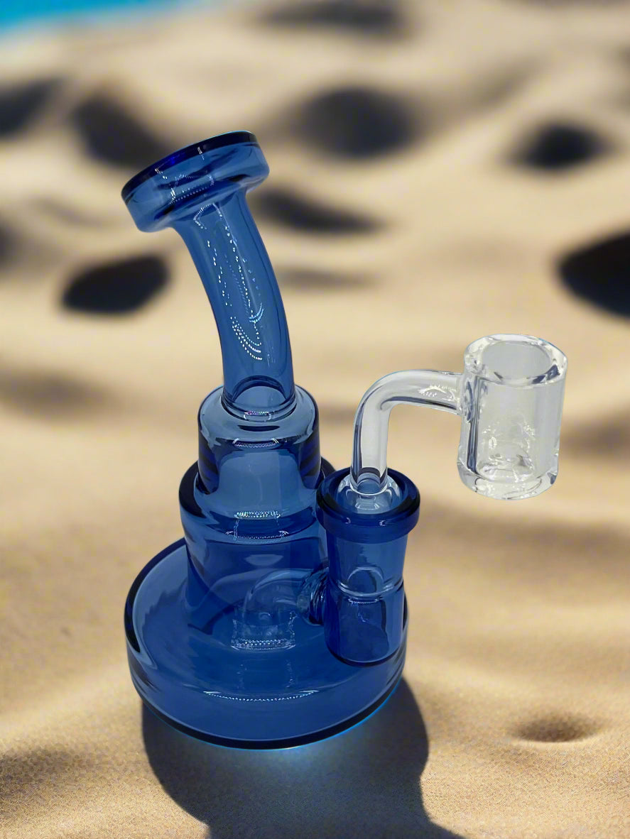 5.4-Inch Mini Dab Rig with Quartz Banger & Insert Perc