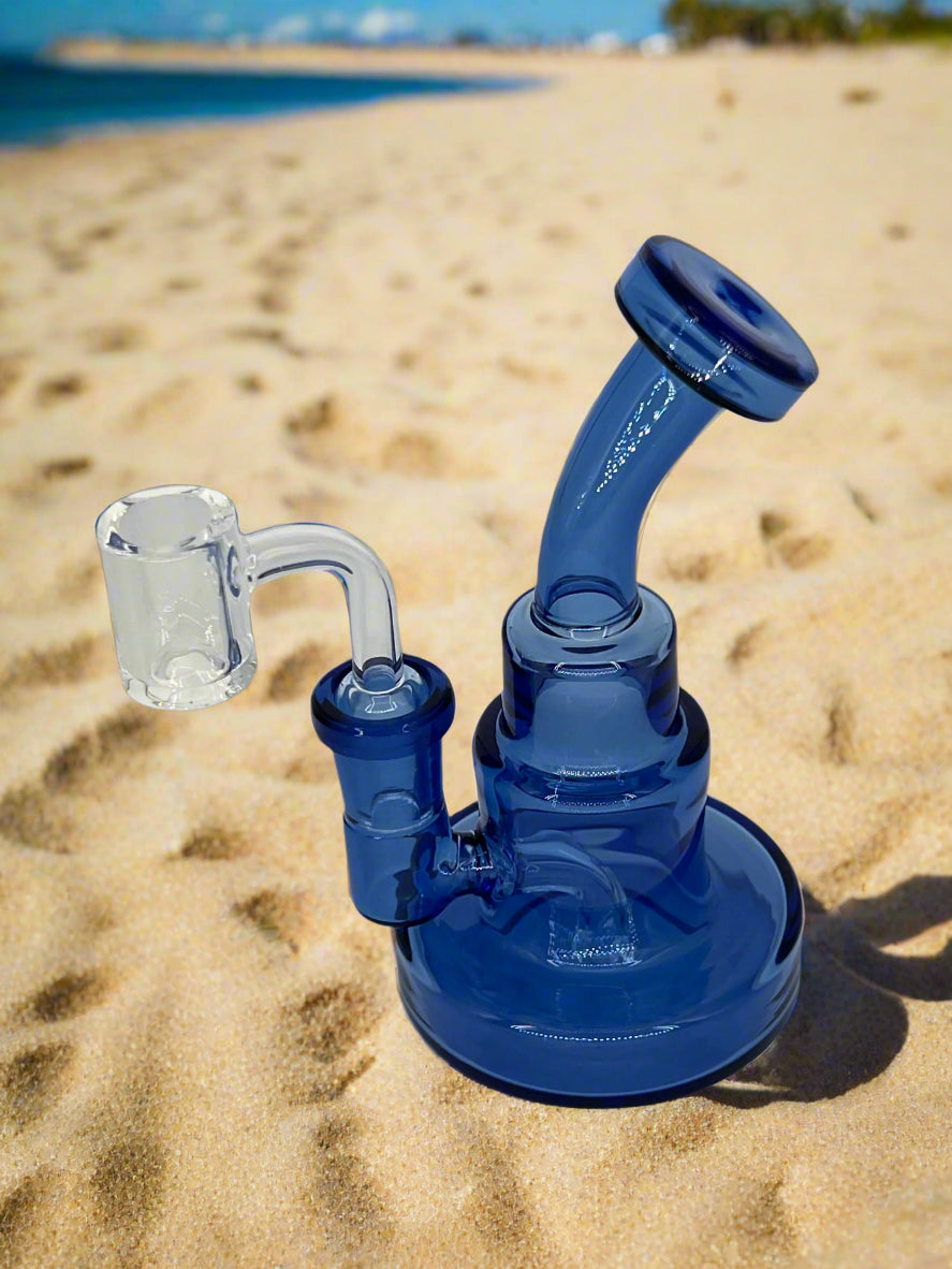 5.4-Inch Mini Dab Rig with Quartz Banger & Insert Perc