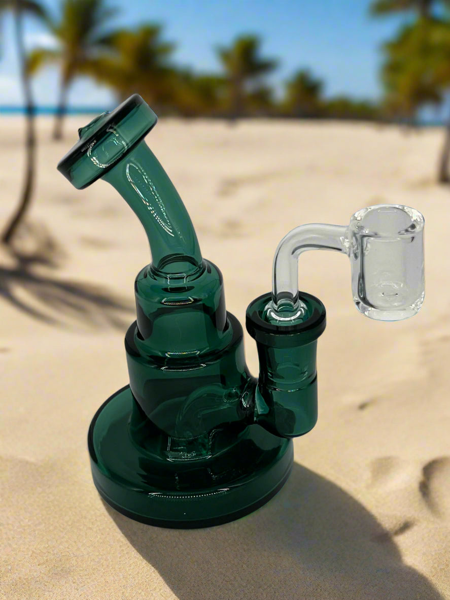 5.4-Inch Mini Dab Rig with Quartz Banger & Insert Perc