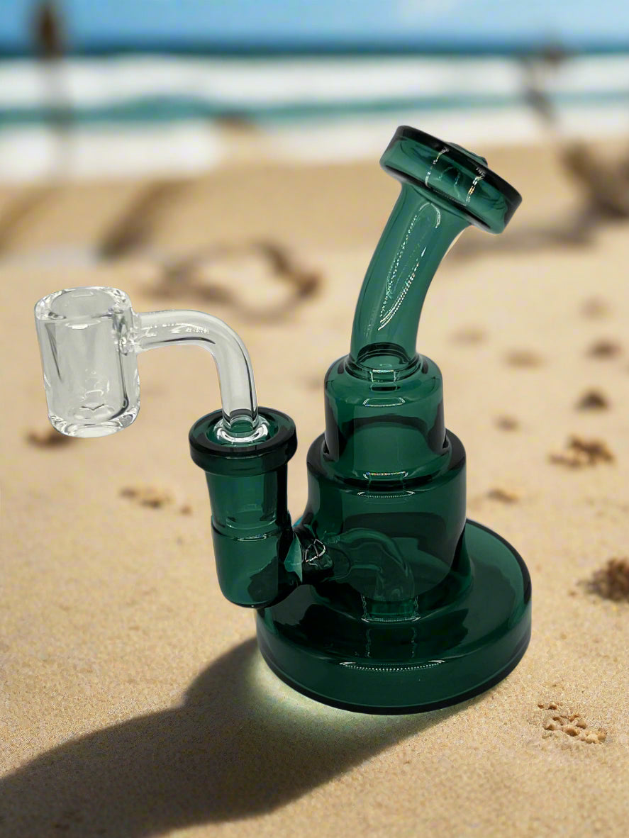 5.4-Inch Mini Dab Rig with Quartz Banger & Insert Perc