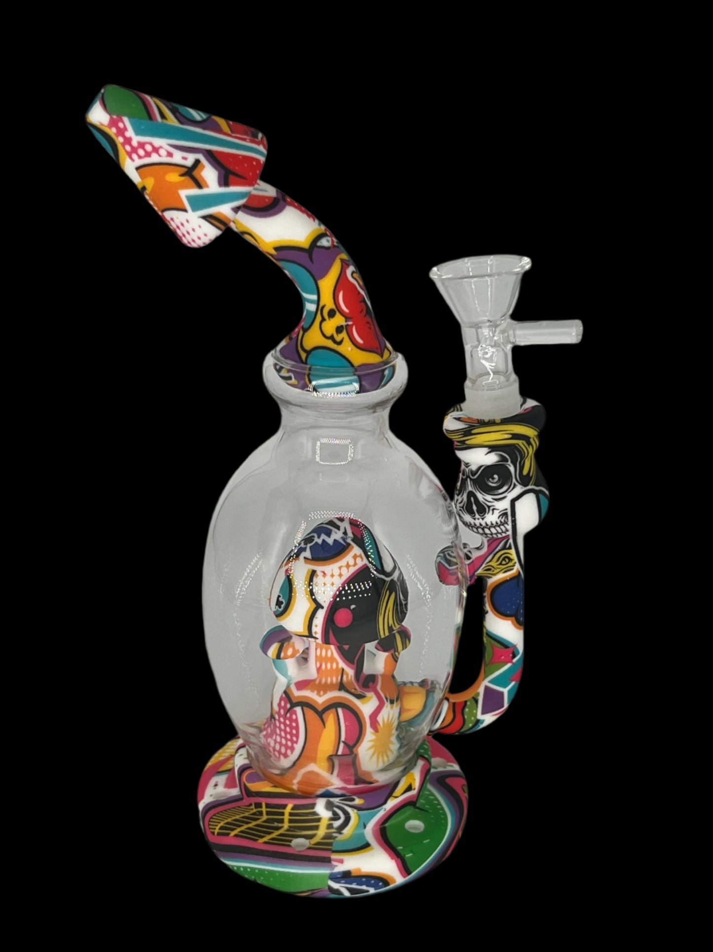 8" Silicone and Glass Shroom Bong – Durable & Smooth-Hitting