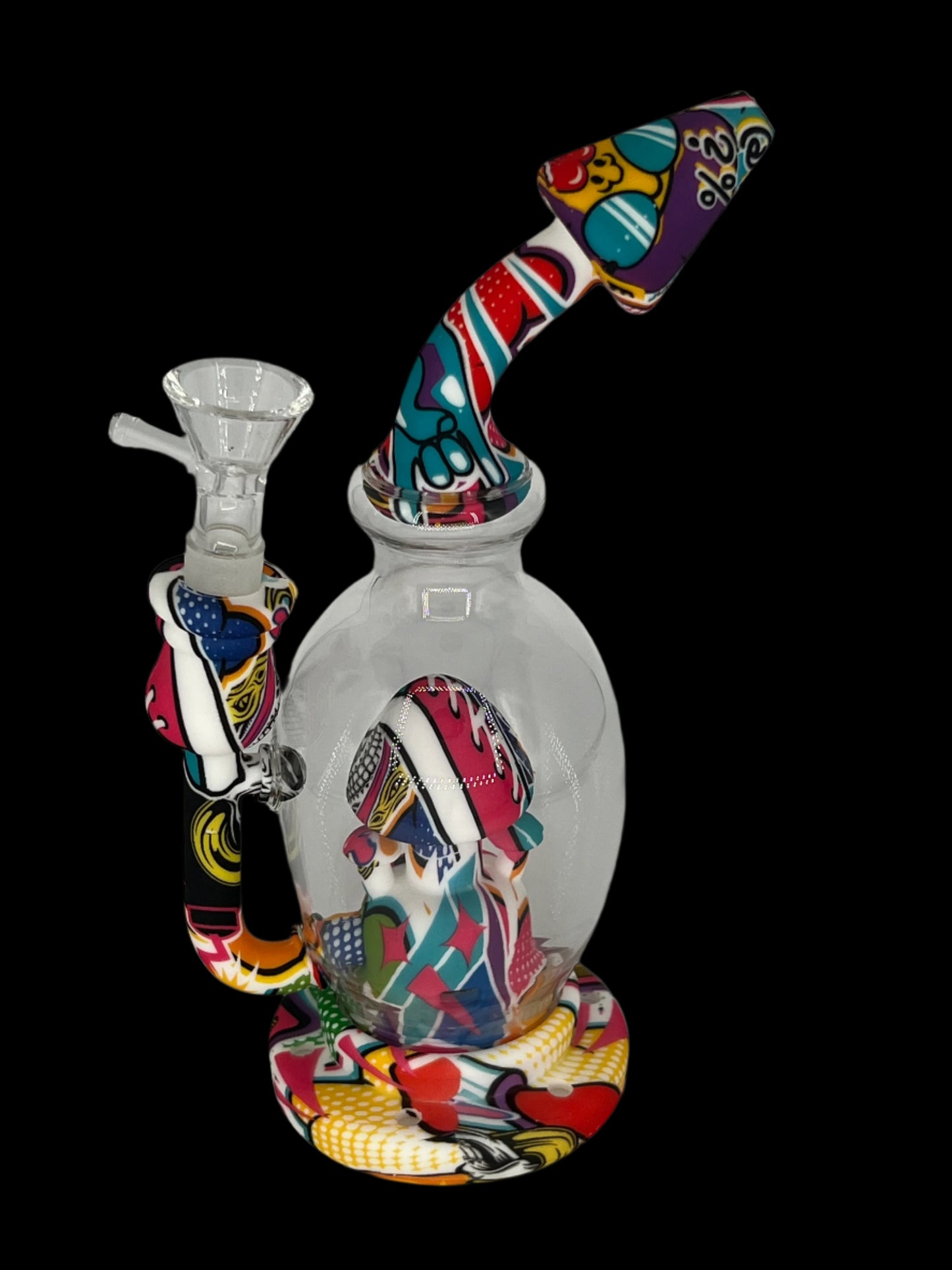 8" Silicone and Glass Shroom Bong – Durable & Smooth-Hitting