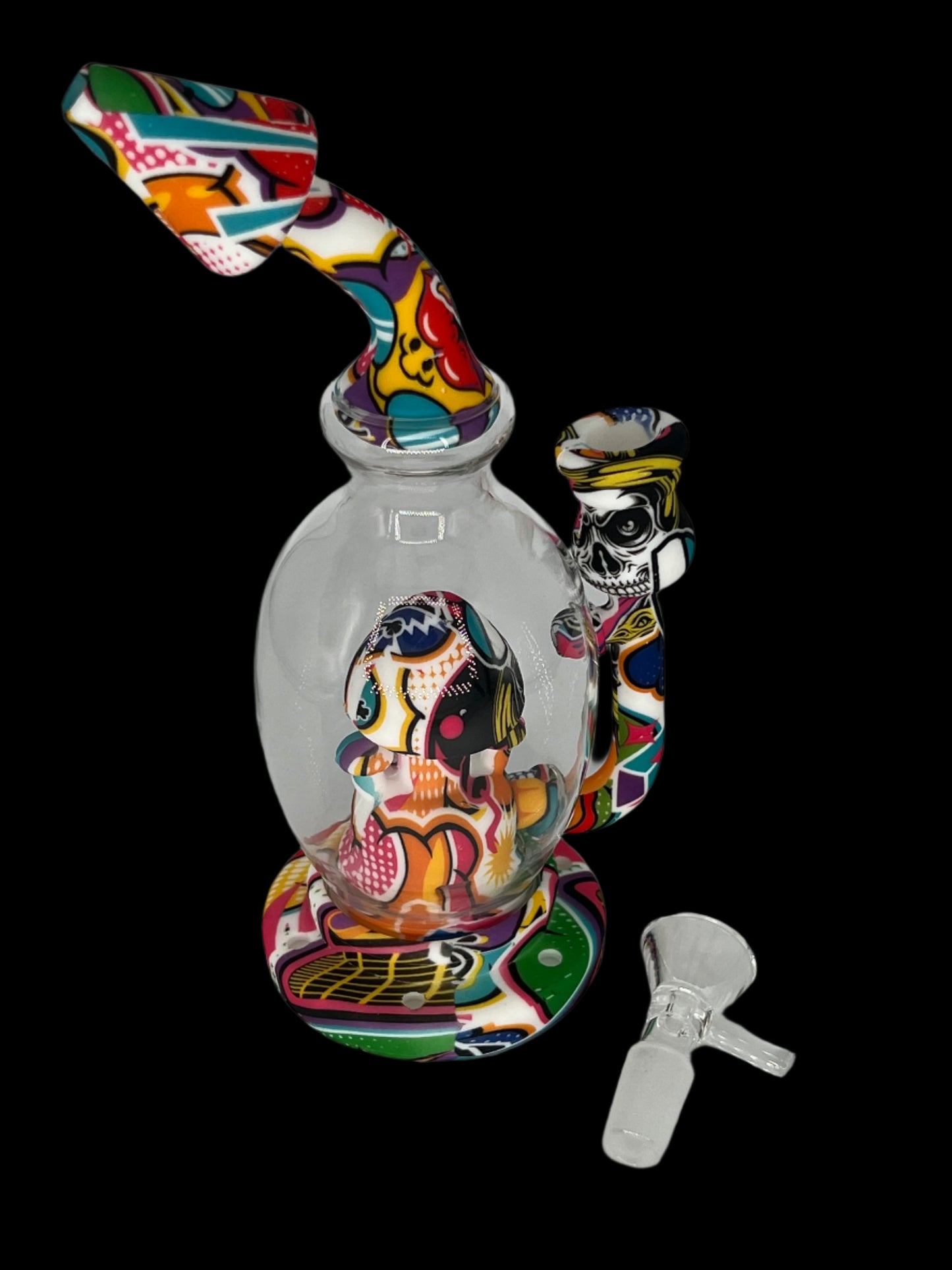 8" Silicone and Glass Shroom Bong – Durable & Smooth-Hitting