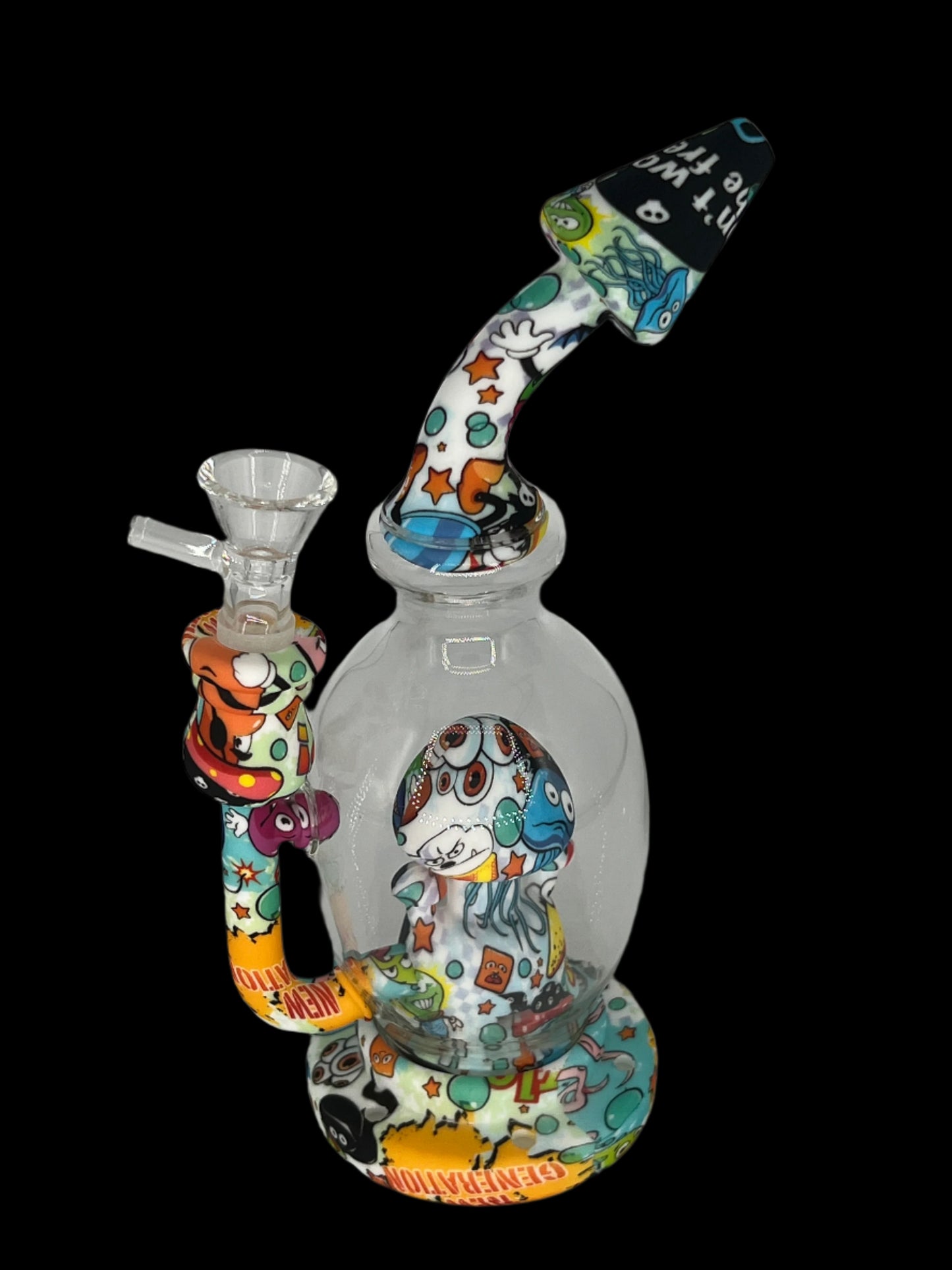 8" Silicone and Glass Shroom Bong – Durable & Smooth-Hitting
