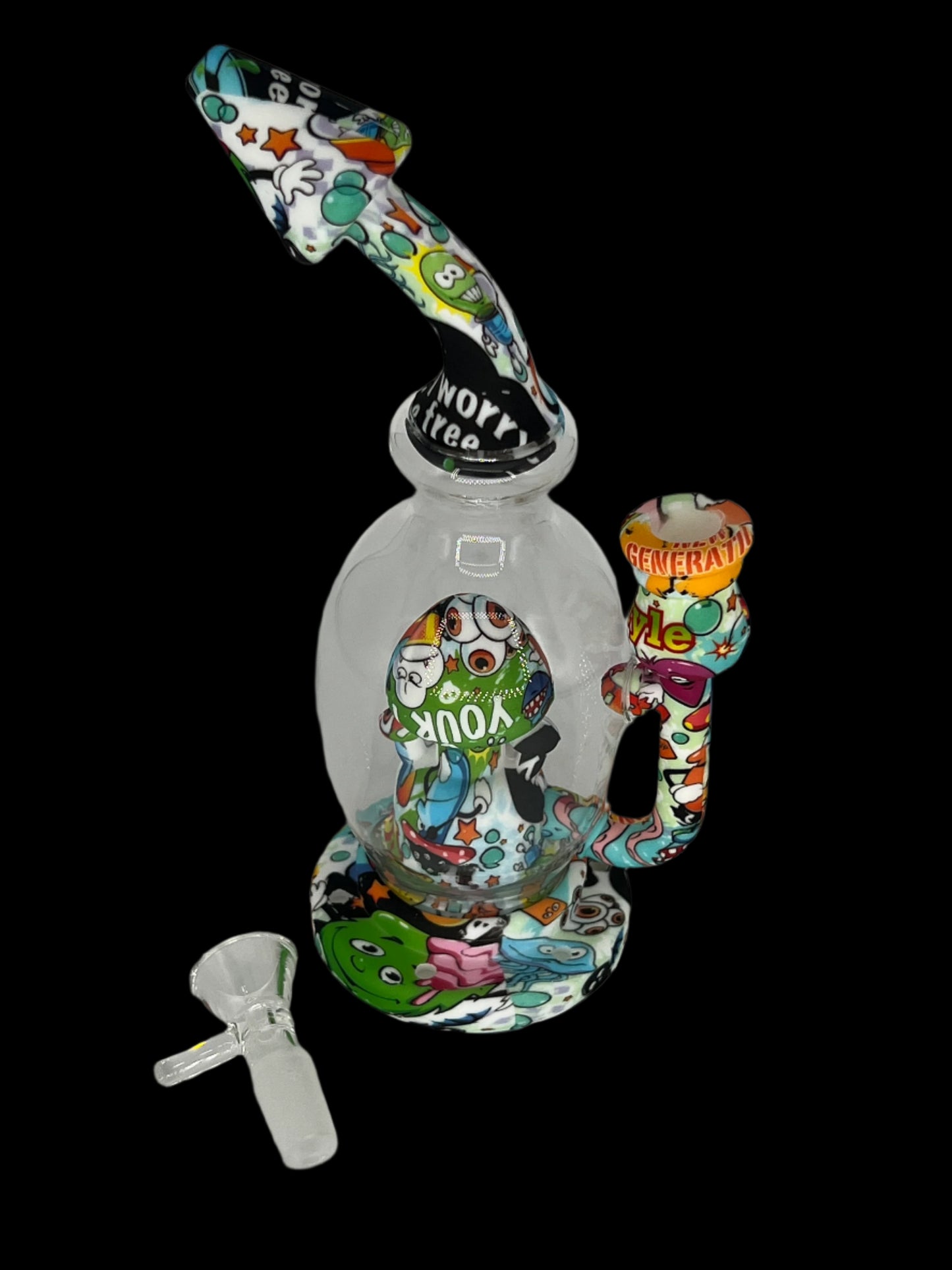 8" Silicone and Glass Shroom Bong – Durable & Smooth-Hitting