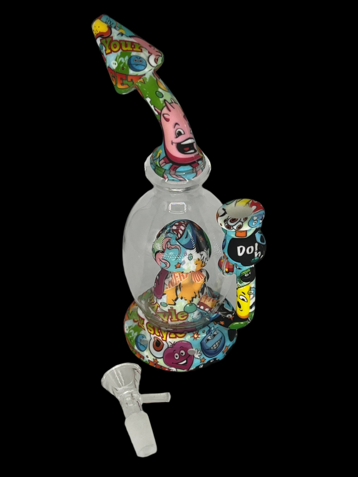 8" Silicone and Glass Shroom Bong – Durable & Smooth-Hitting