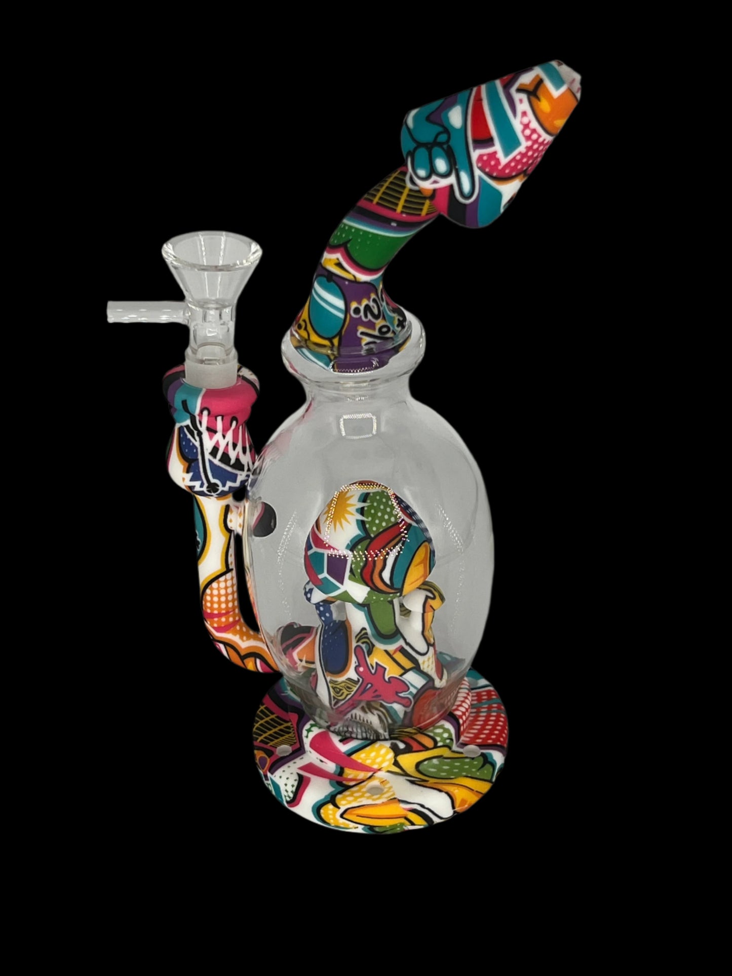 8" Silicone and Glass Shroom Bong – Durable & Smooth-Hitting