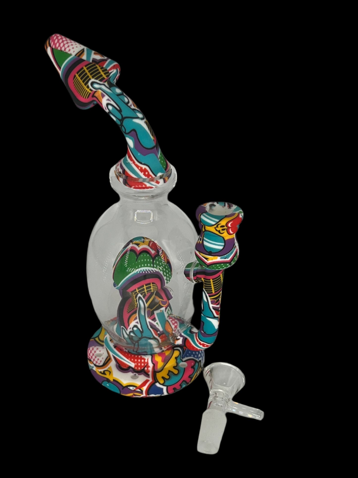8" Silicone and Glass Shroom Bong – Durable & Smooth-Hitting