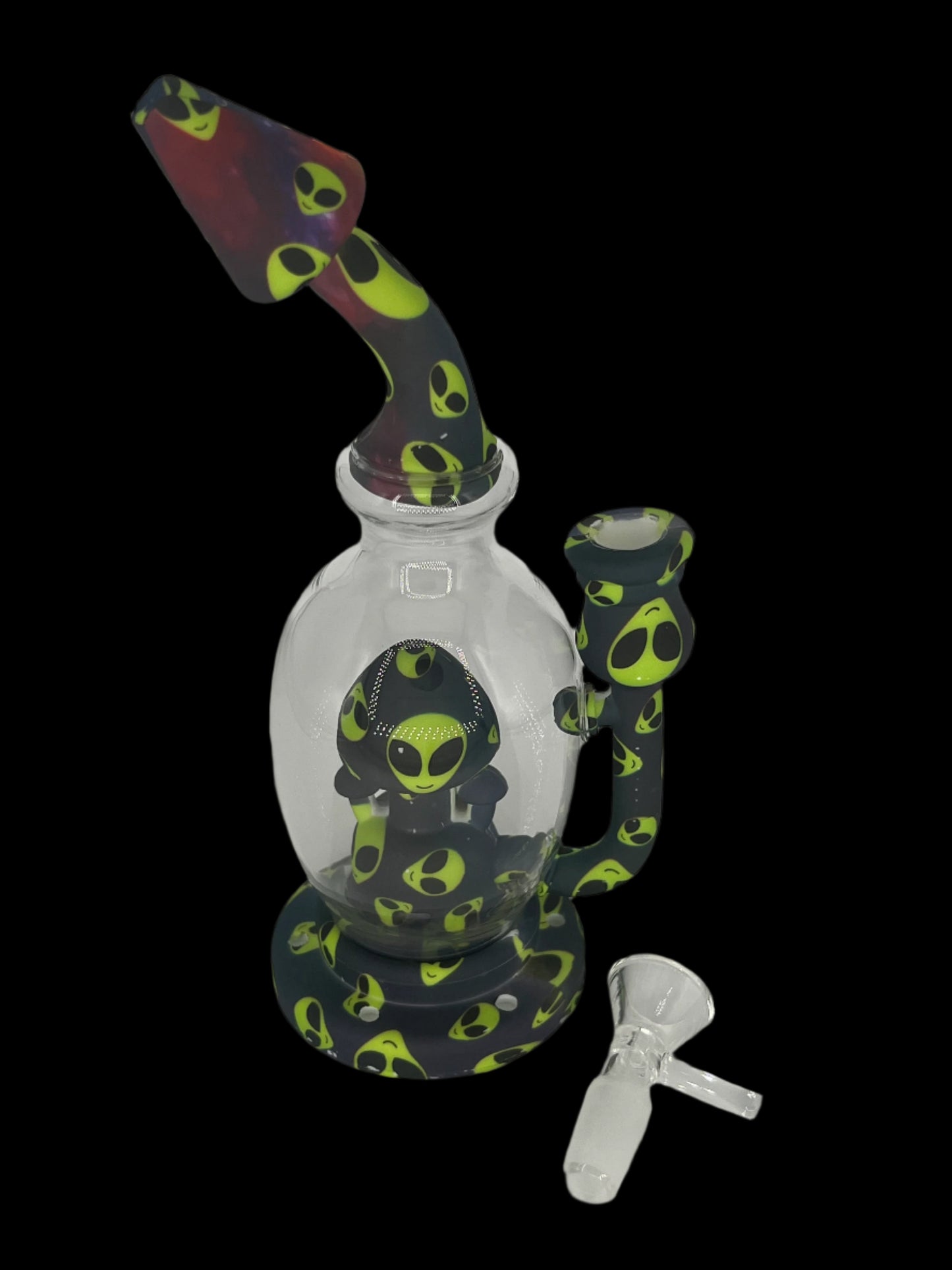 8" Silicone and Glass Shroom Bong – Durable & Smooth-Hitting