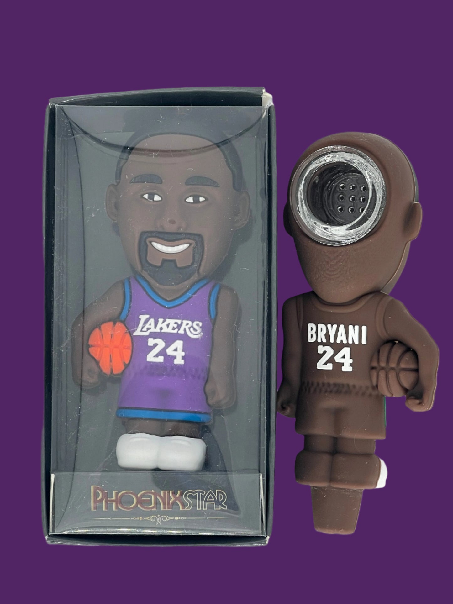 NBA Lakers #24 Silicone and Glass Hand Pipe