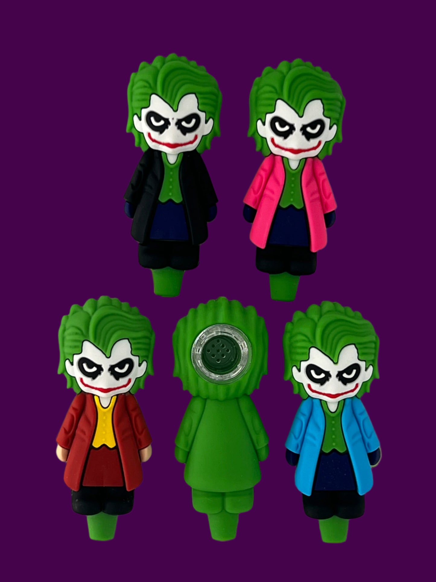 Joker Silicone Hand Pipe with Glass Bowl