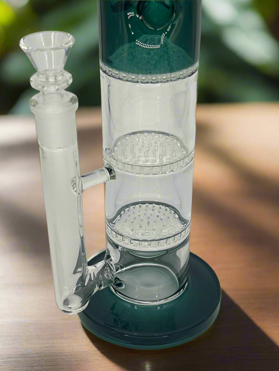 Triple Honeycomb Perc Bong