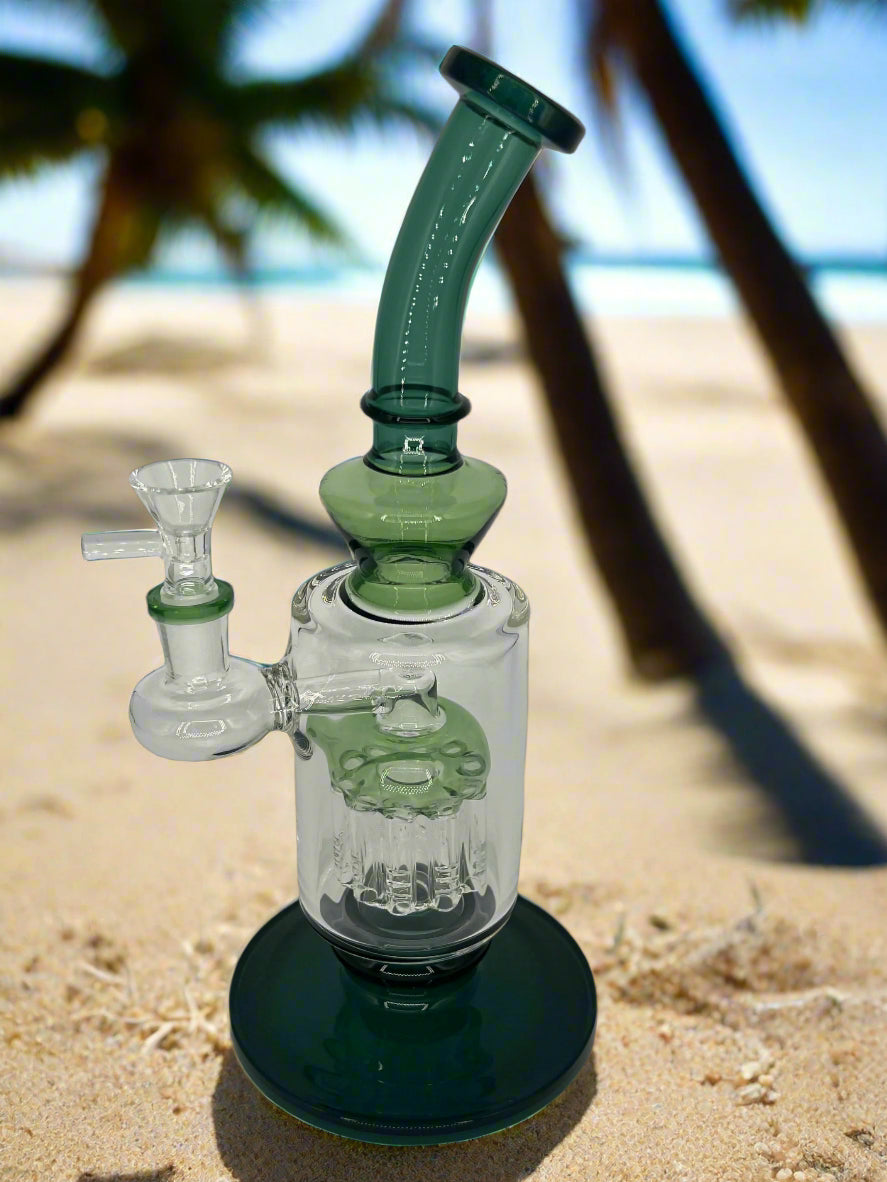 11" Glass Jellyfish Perc Bong β Multi-Color