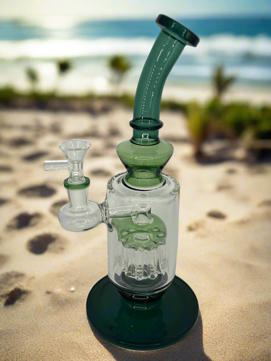 11" Glass Jellyfish Perc Bong β Multi-Color