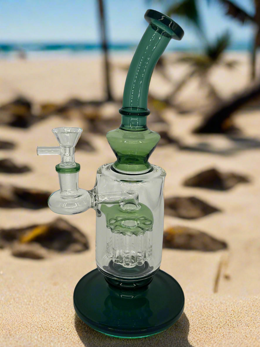 11" Glass Jellyfish Perc Bong β Multi-Color