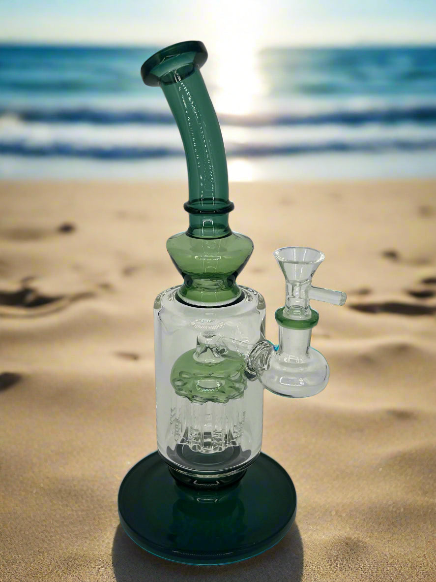 11" Glass Jellyfish Perc Bong β Multi-Color