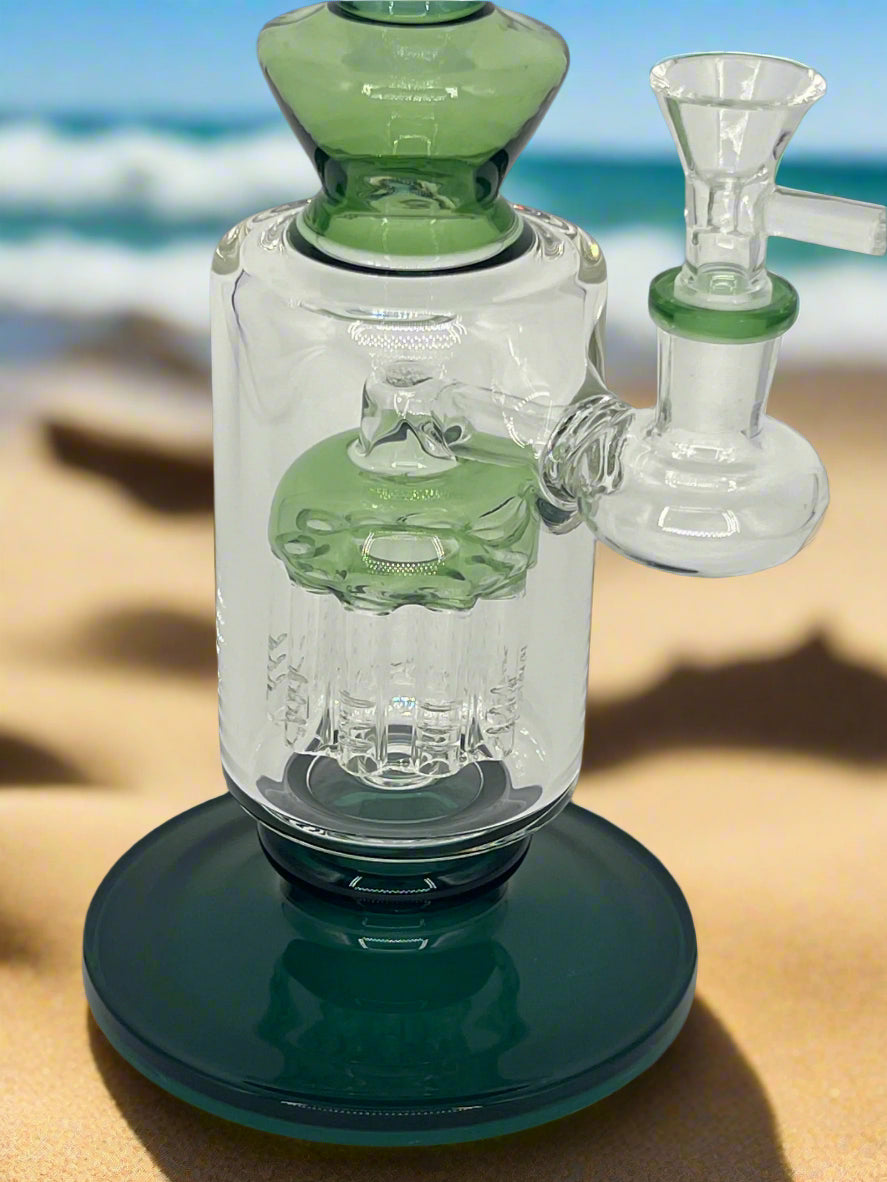 11" Glass Jellyfish Perc Bong β Multi-Color