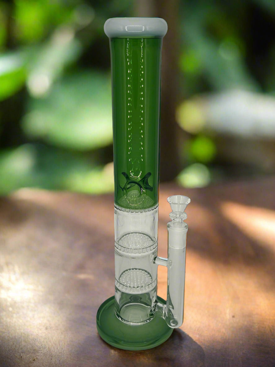 Triple Honeycomb Perc Bong