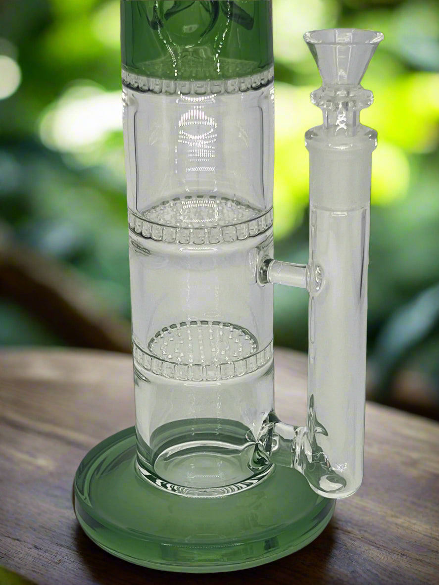 Triple Honeycomb Perc Bong