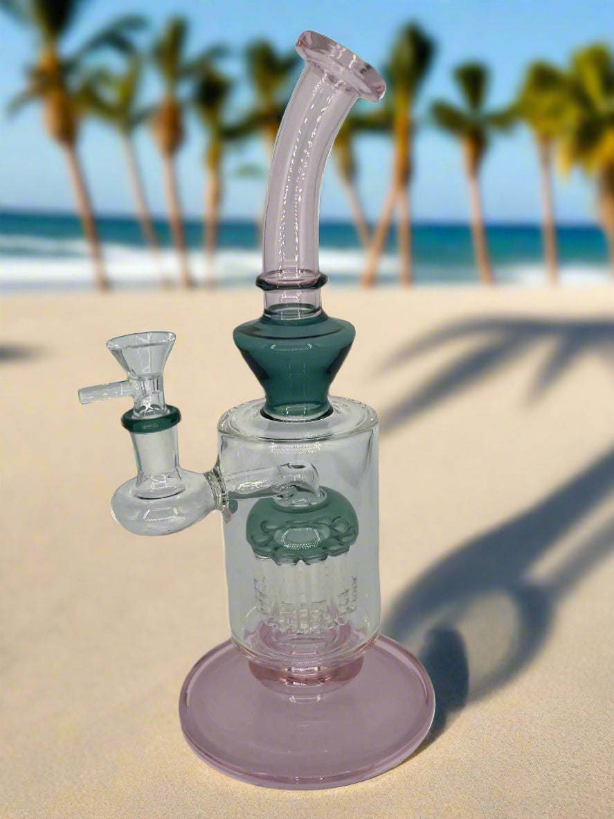11" Glass Jellyfish Perc Bong β Multi-Color