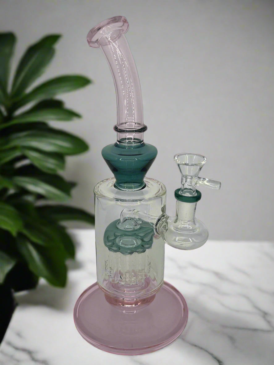 11" Glass Jellyfish Perc Bong β Multi-Color