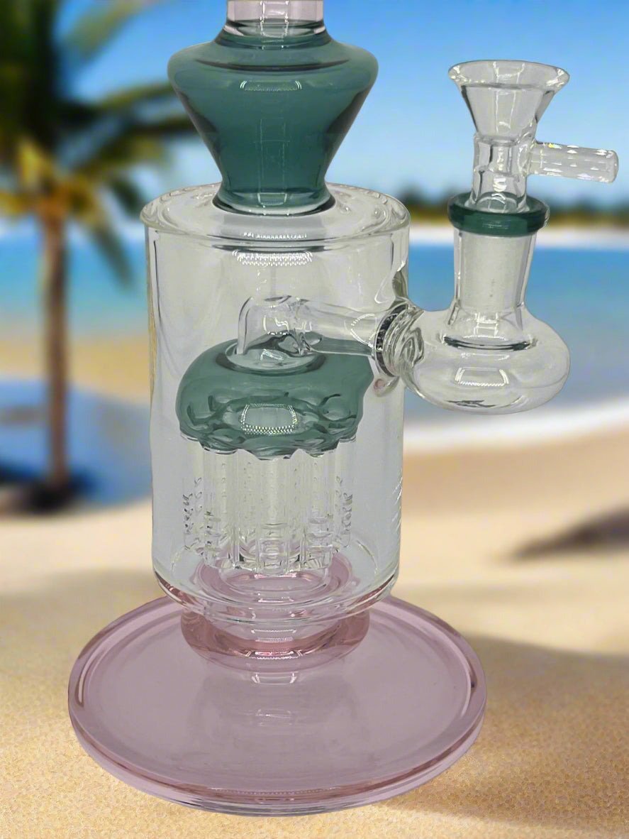 11" Glass Jellyfish Perc Bong β Multi-Color