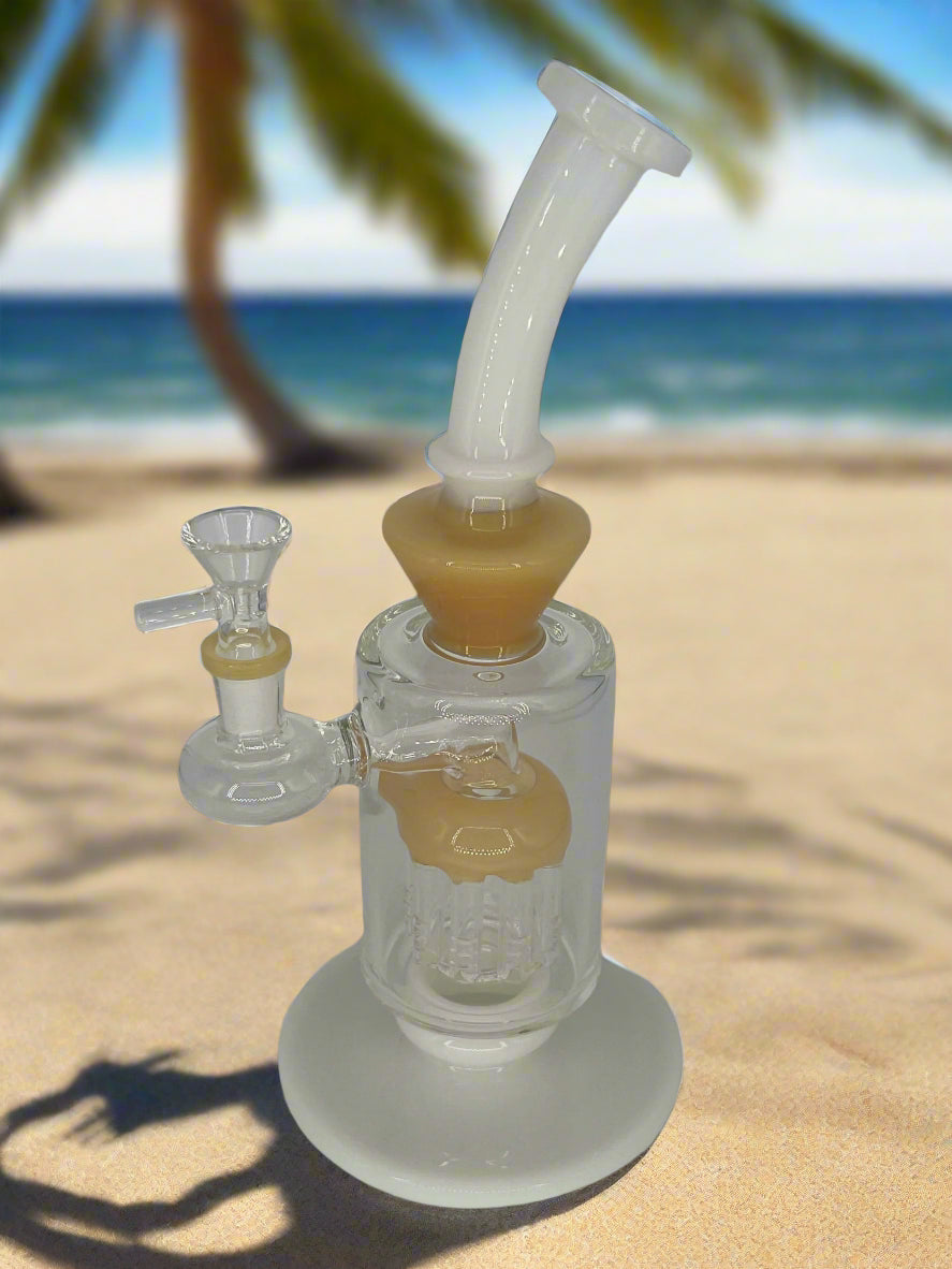 11" Glass Jellyfish Perc Bong β Multi-Color