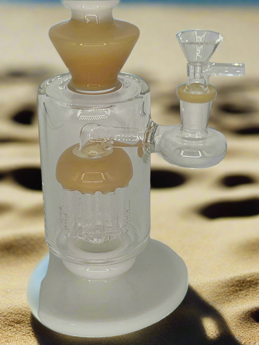 11" Glass Jellyfish Perc Bong β Multi-Color