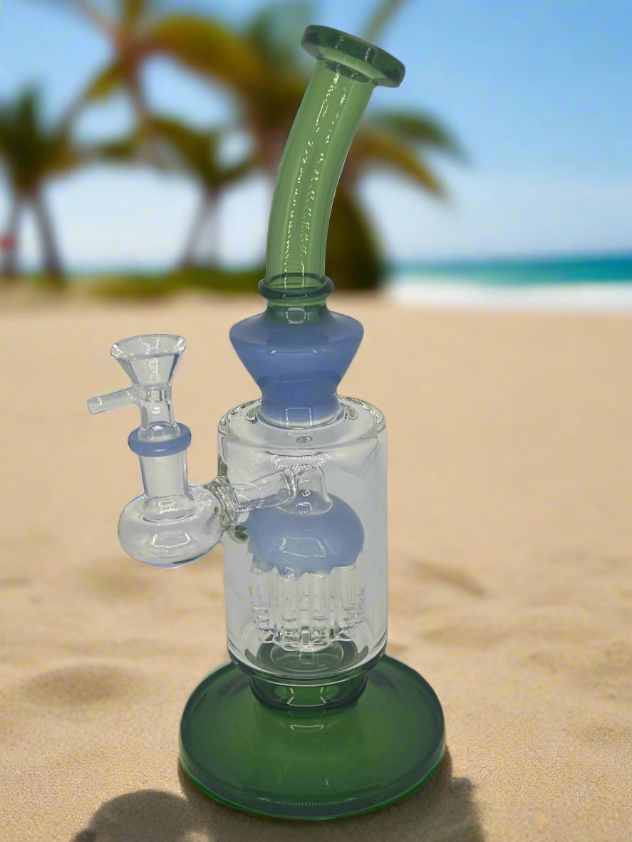 11" Glass Jellyfish Perc Bong β Multi-Color