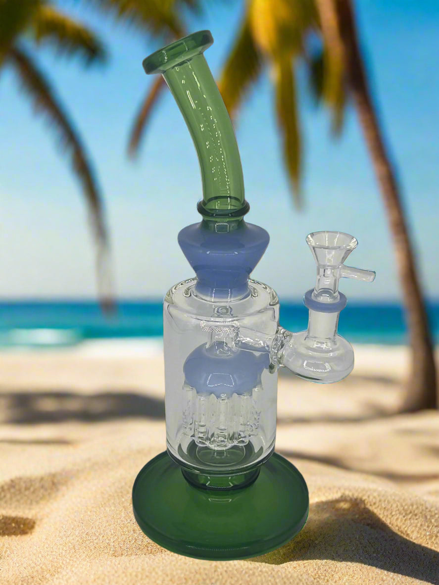 11" Glass Jellyfish Perc Bong β Multi-Color