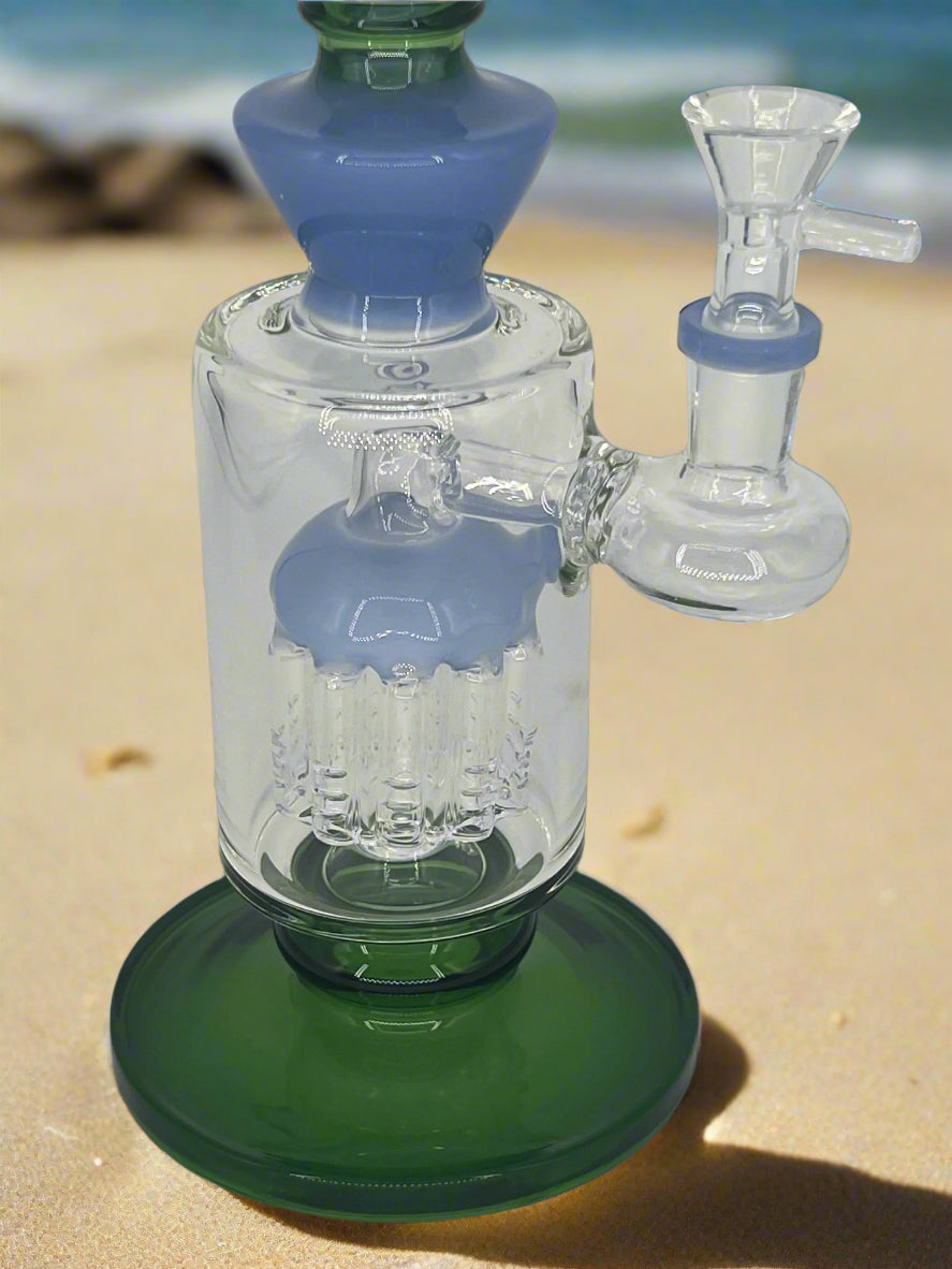 11" Glass Jellyfish Perc Bong β Multi-Color