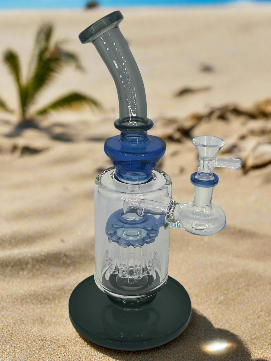 11" Glass Jellyfish Perc Bong β Multi-Color