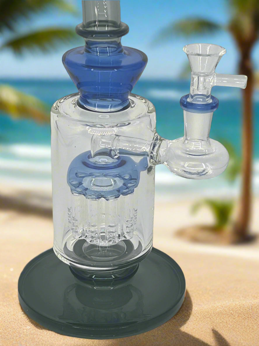 11" Glass Jellyfish Perc Bong β Multi-Color