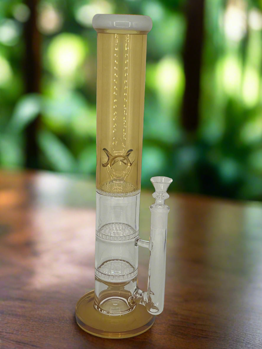 Triple Honeycomb Perc Bong