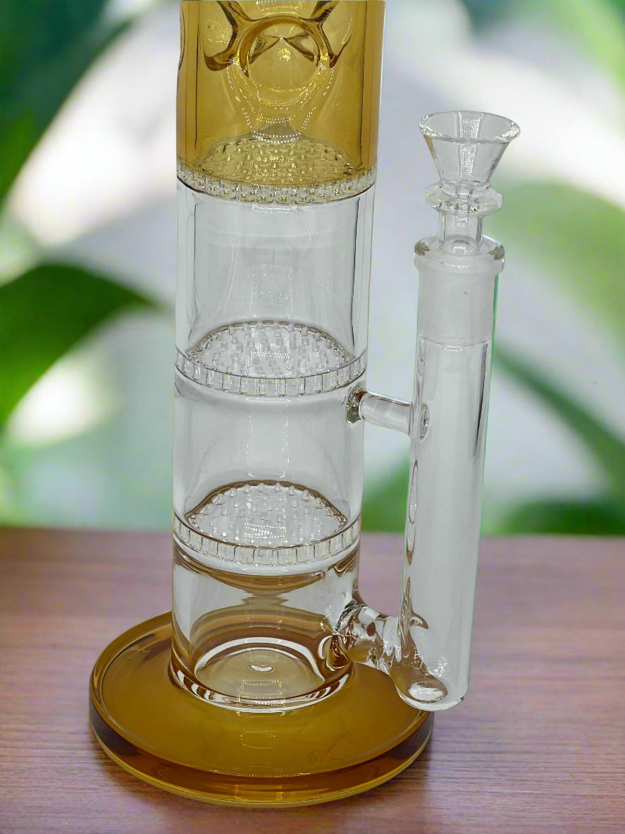 Triple Honeycomb Perc Bong