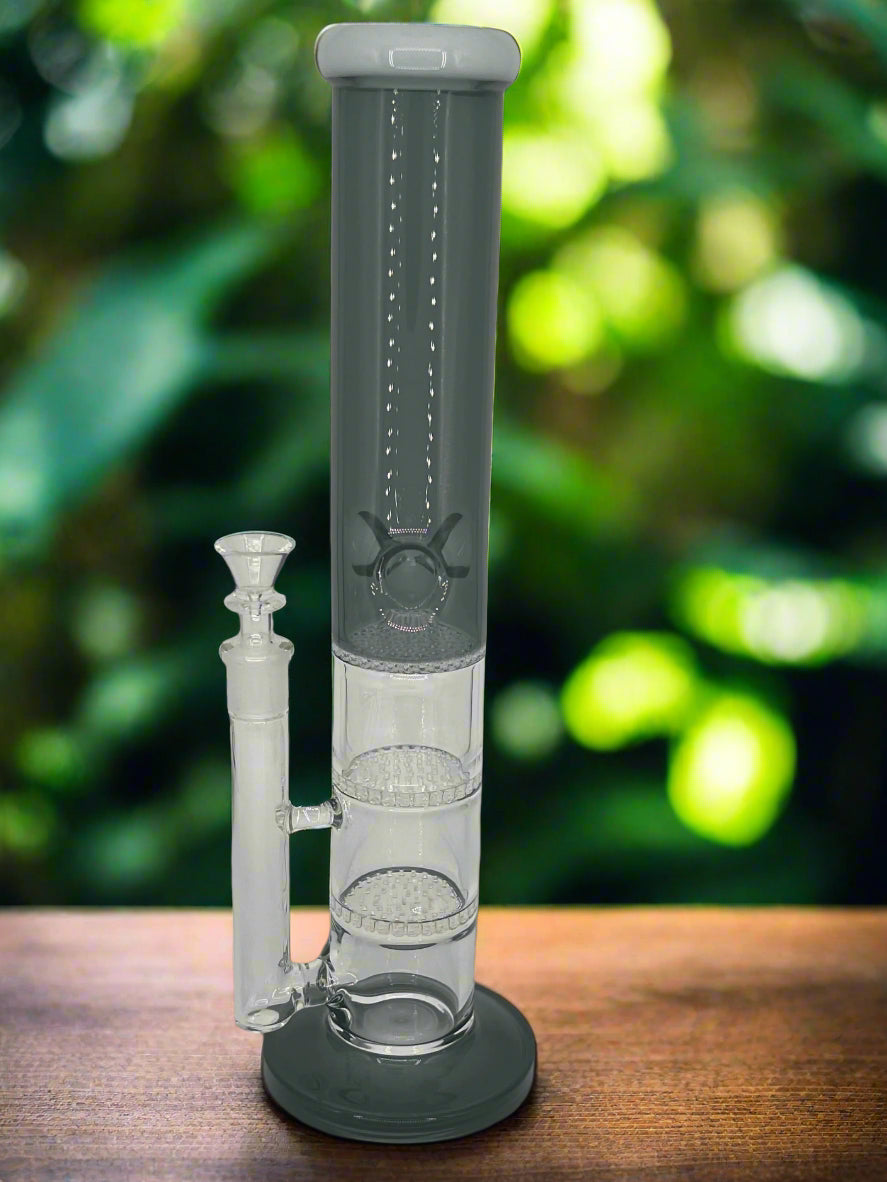 Triple Honeycomb Perc Bong