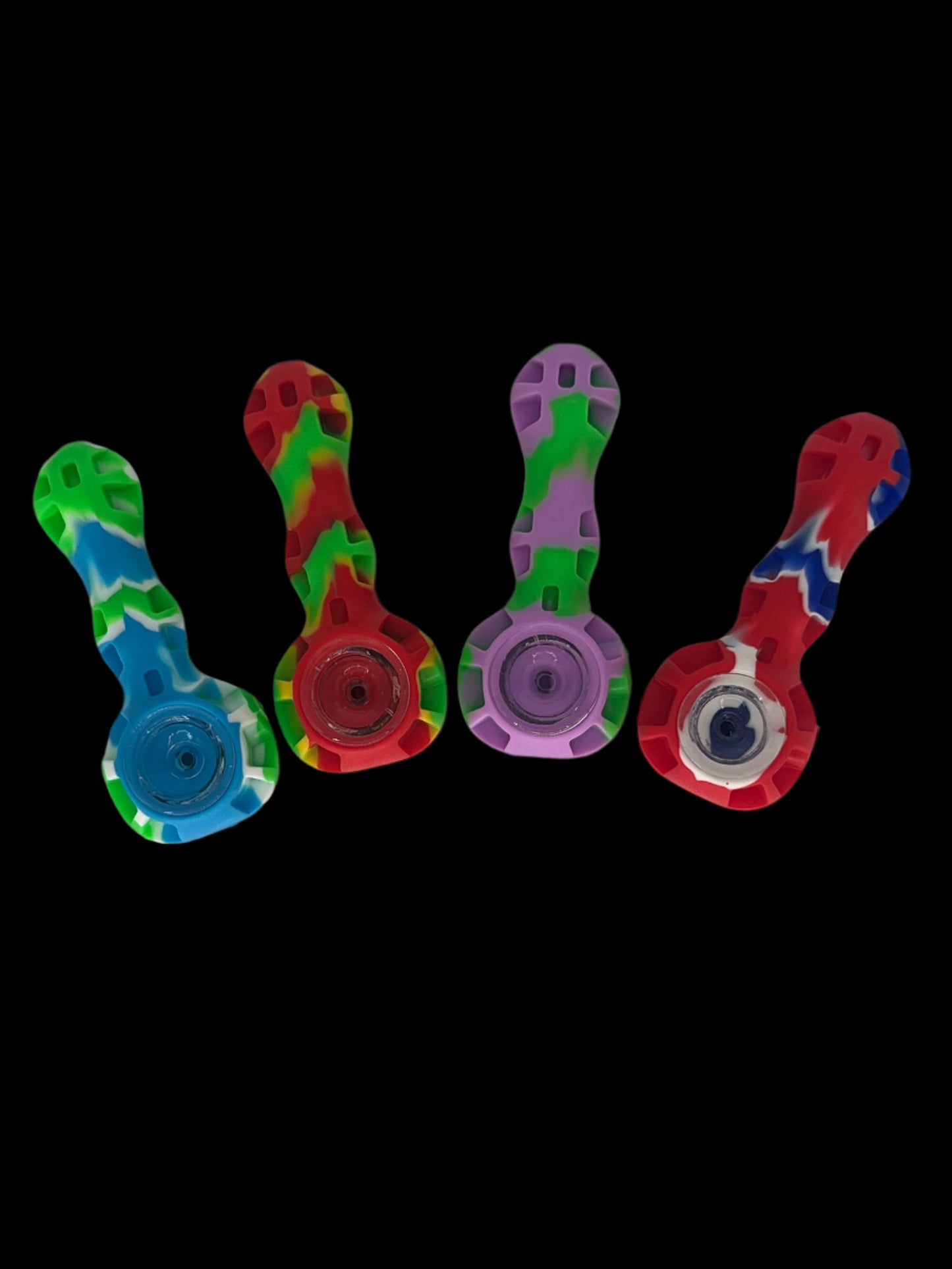 4" Silicone Smoking Pipe with Glass Bowl