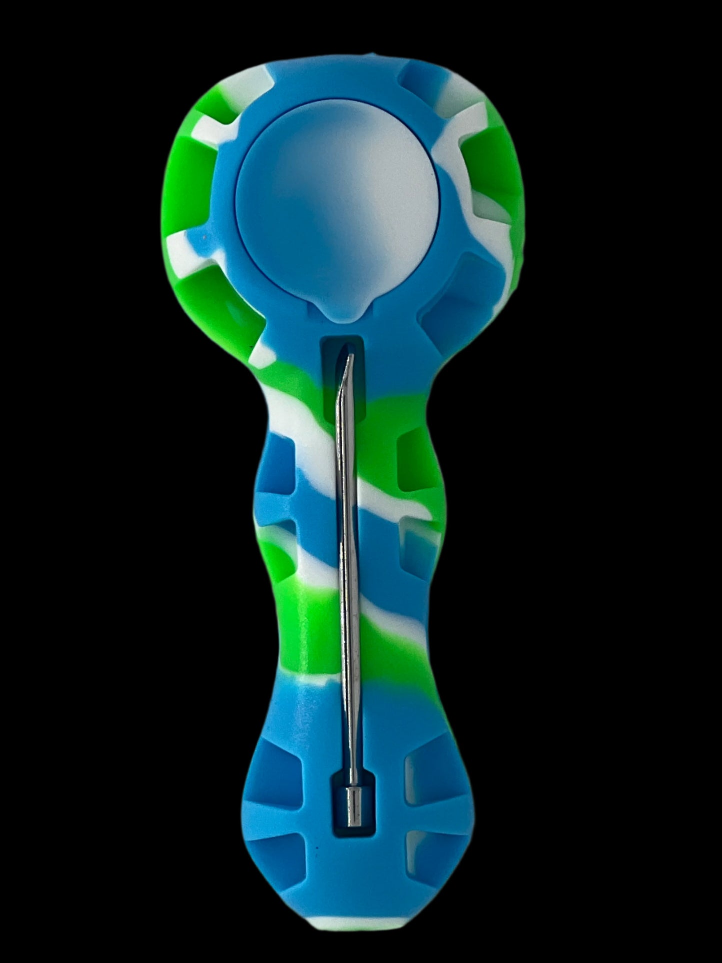 4" Silicone Smoking Pipe with Glass Bowl