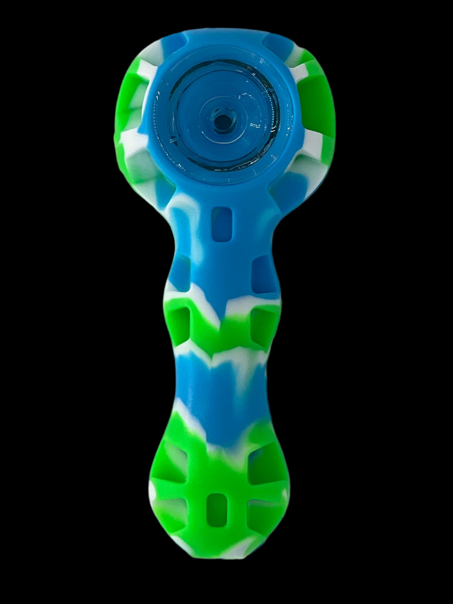 4" Silicone Smoking Pipe with Glass Bowl