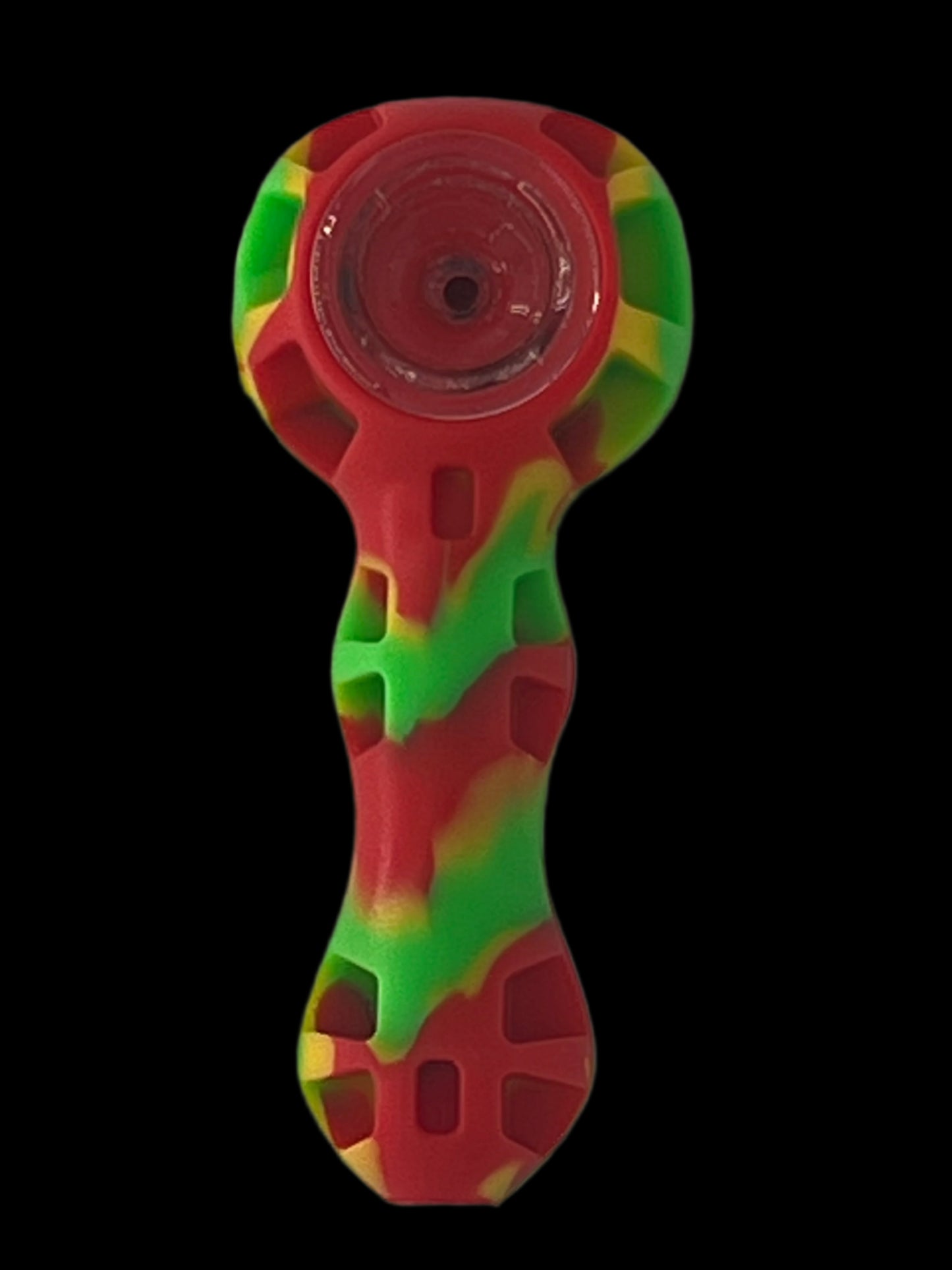 4" Silicone Smoking Pipe with Glass Bowl