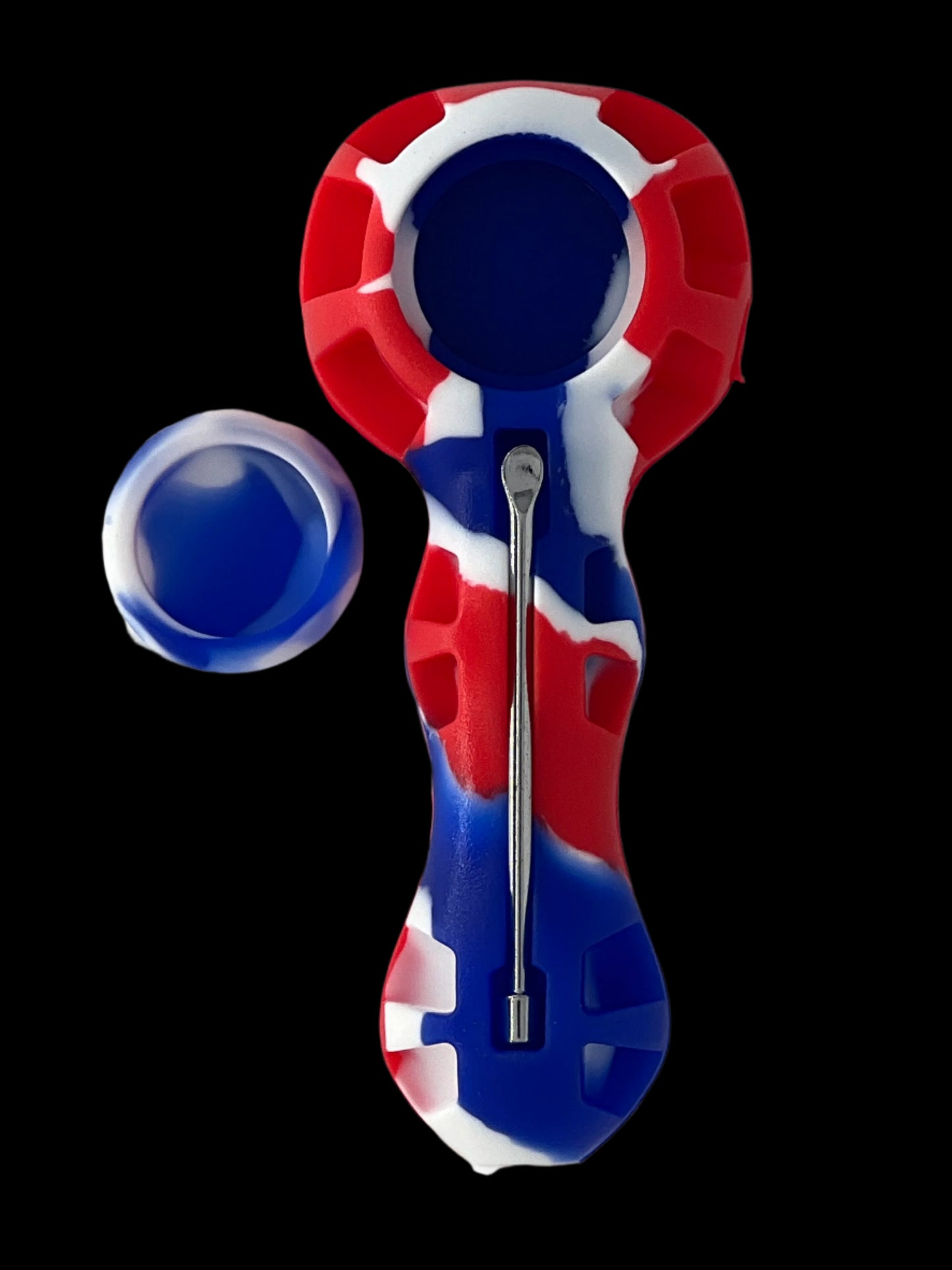 4" Silicone Smoking Pipe with Glass Bowl