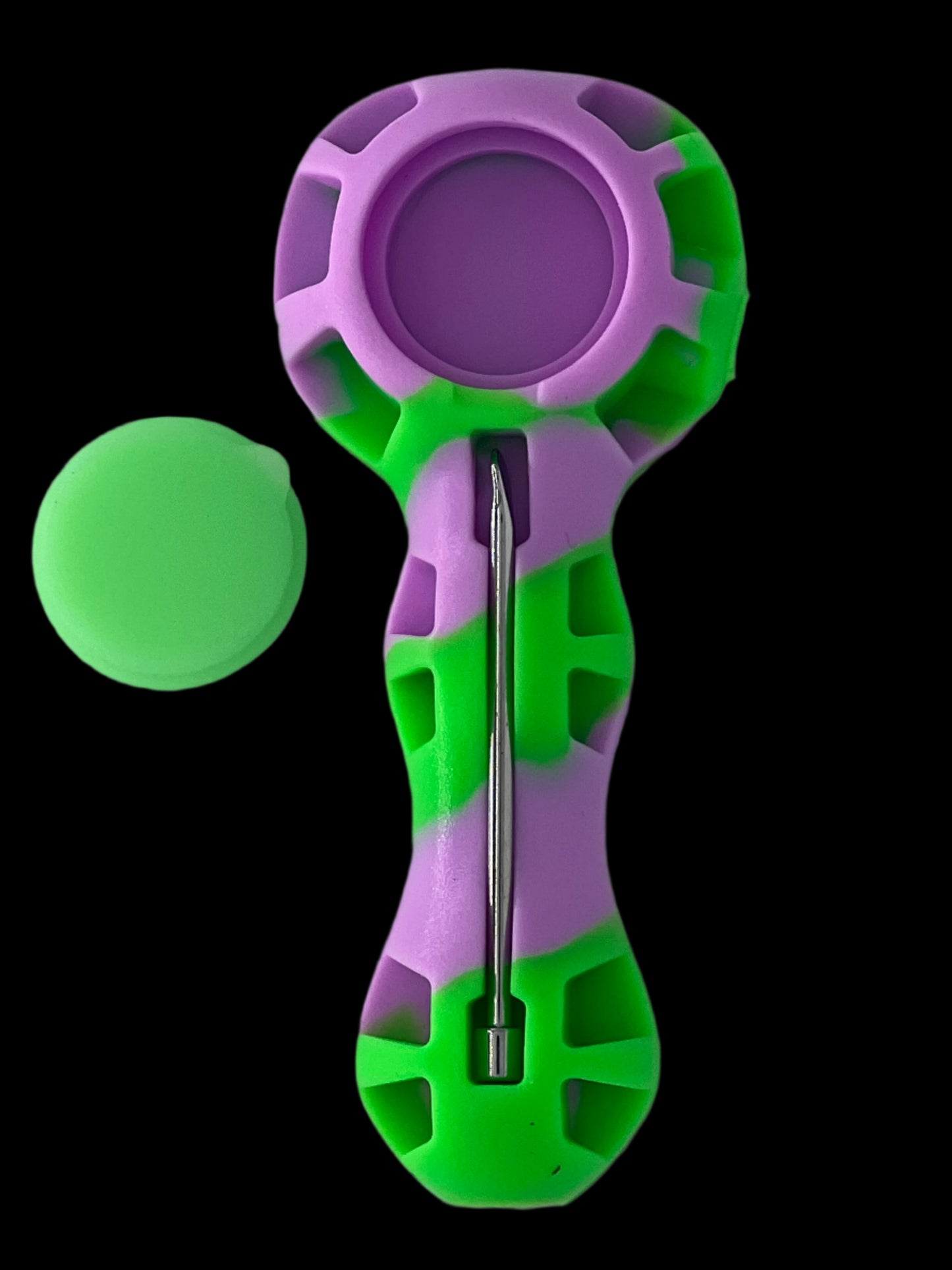 4" Silicone Smoking Pipe with Glass Bowl