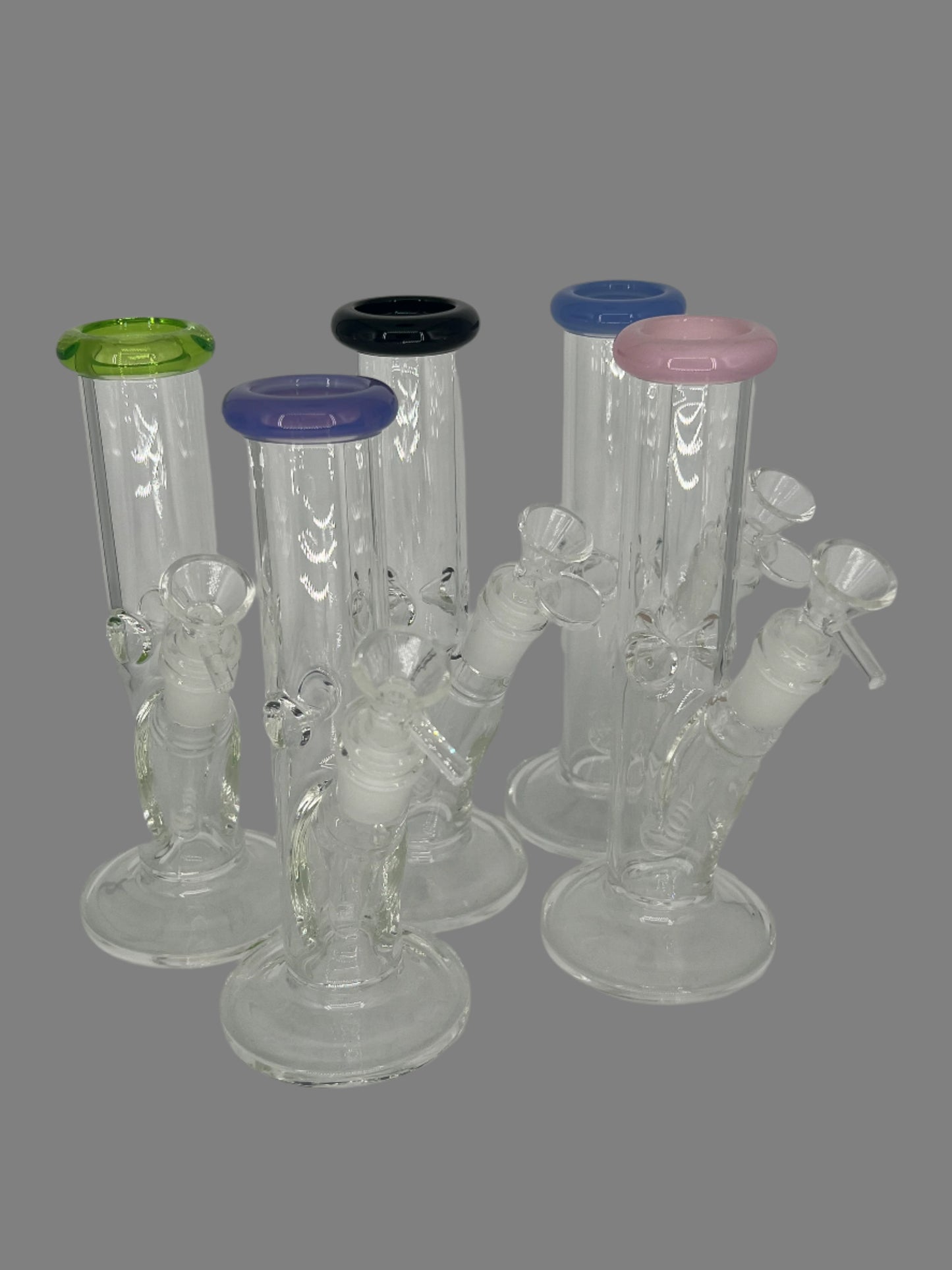8" Classic Straight Tube Bong with Base