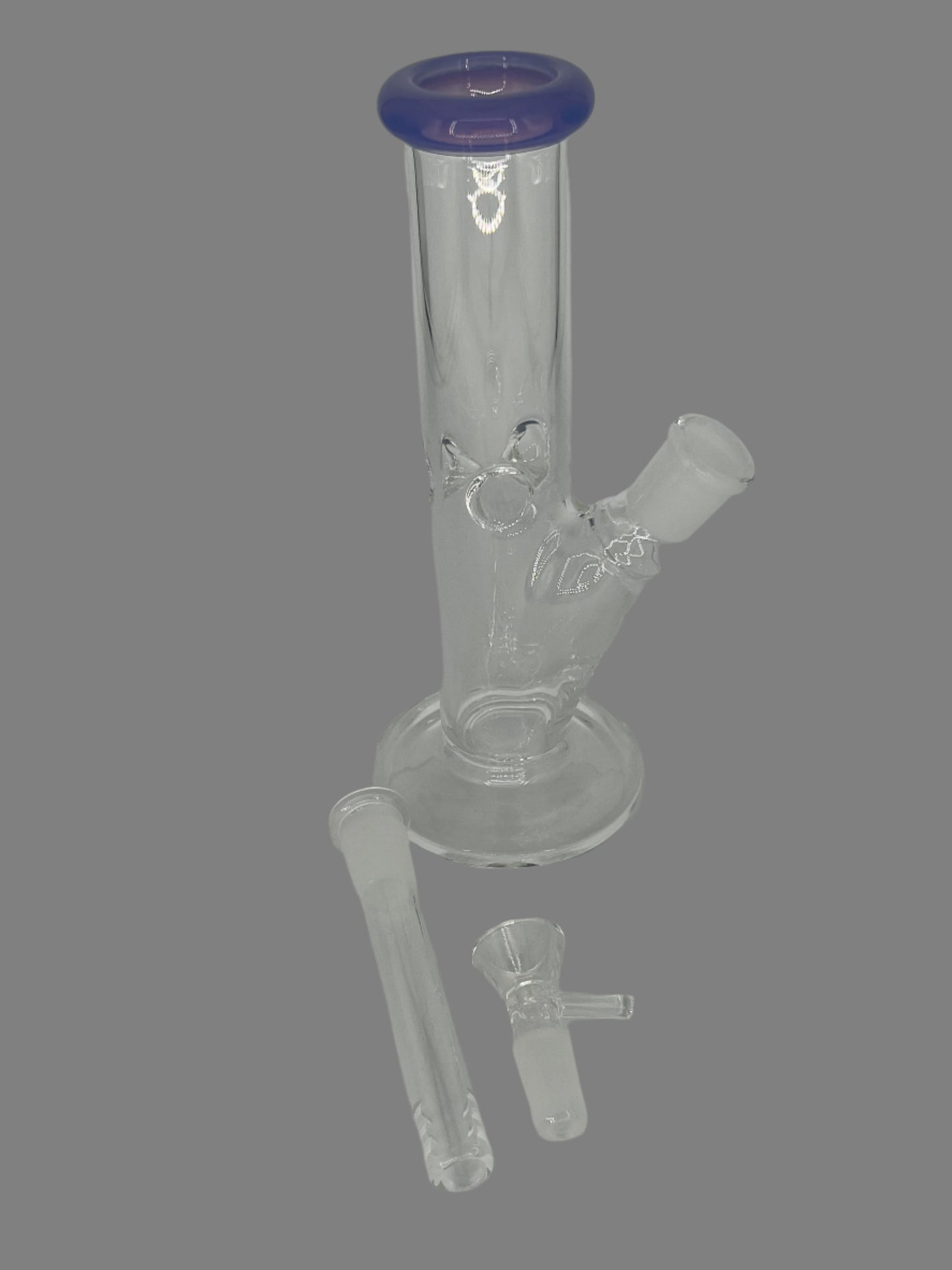 8" Classic Straight Tube Bong with Base
