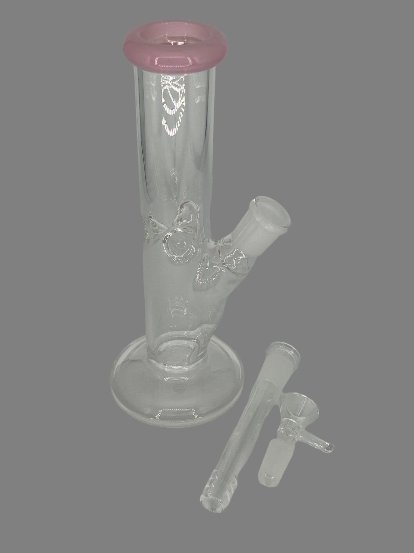8" Classic Straight Tube Bong with Base