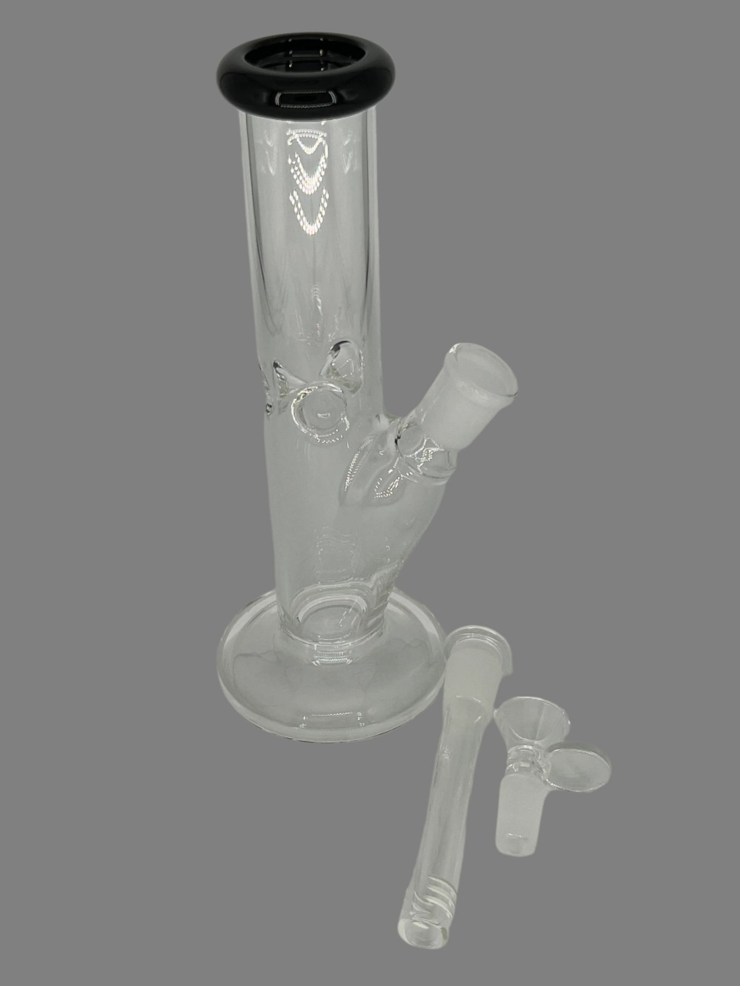 8" Classic Straight Tube Bong with Base