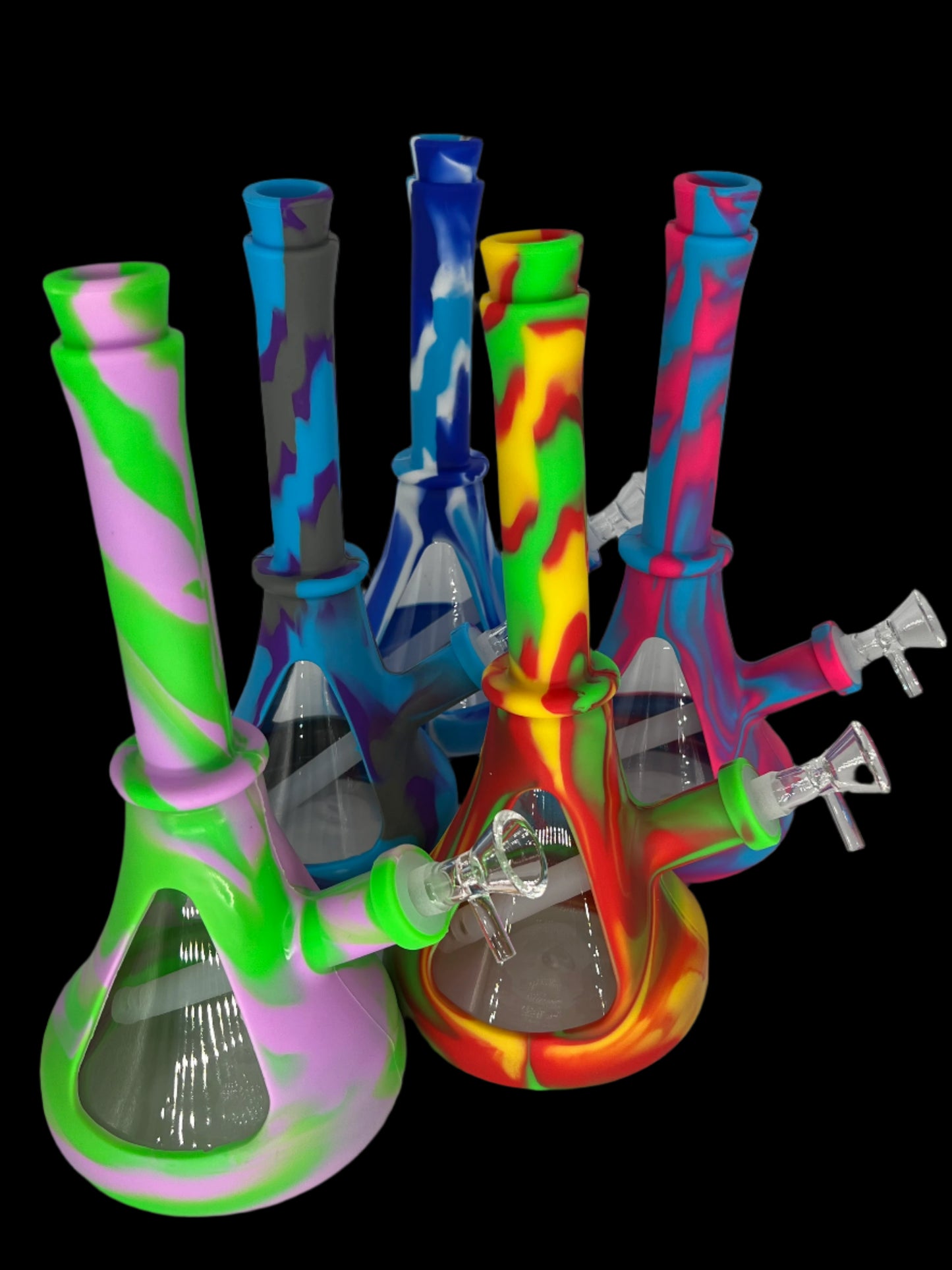 Silicone & Glass Hybrid 10” Beaker Bong